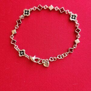 Betsey Johnson Silver-Black Bracelet The Motif From Our Toledo Collection Floral